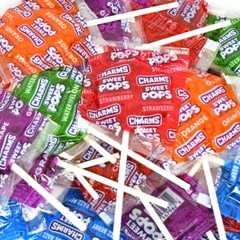 48 Count Charms Sweet Pops Flat Lollipops Assorted Flavors Gluten Free Kosher