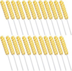 Bright Yellow Mini Lollipops – 24 Count for Birthday Favors & Celebrations