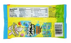 0.98 oz/4pc Bag Total WARHEADS Sour Popping Candy Eggs-Treme Bunny Berry Easter