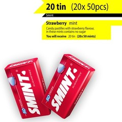 FREE SHIPPING 20x tin Smint fresh mint candy, clean breath, peppermint (mints)