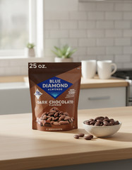Oven Roasted Dark Chocolate Almonds, 25 oz Resealable Bag