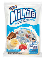 1 BAG Milkita Smoothie Mix Milk Lollipops 4.05oz Banana Strawberry Chocolate