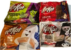 FOUR Limited Edition Kit Kat Bars Ghost toast, Count, Witch’s Brew breaking bone