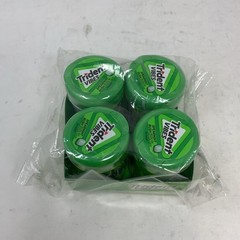 4 PACK Trident Vibes Spearmint Rush Sugar Free Gum 40 Pieces Per Bottle