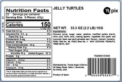 Gummy Jelly Turtles, 2.2 Lb (35.2 Oz), Fruity Flavors, Colorful, Soft & Chewy, T