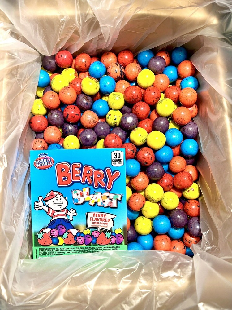 Dubble Bubble Berry Blast Gumballs 1 Inch Candy Vending Machine 1LB 3LB 4LB 5LB