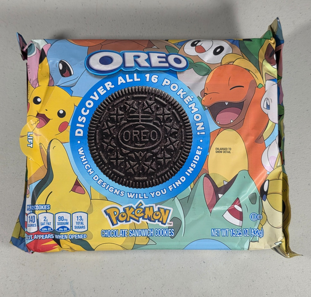 OREO Pokemon Limited Edition Chocolate Sandwich Cookies – Sealed – NOT To Eat
