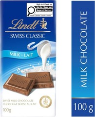(5 PACK)L indt Swiss Classic Milk Chocolate Bar, 100g EACH