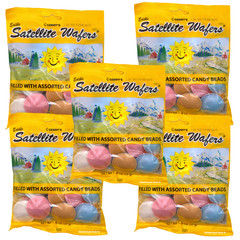 Satellite Wafers Candy 5 Bags Flying Saucers Candy Beads Retro Candy