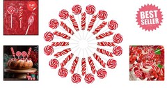 Gourmet 32-Pack Red & White Twisty Swirl Lollipops – Perfect for Any Celebration