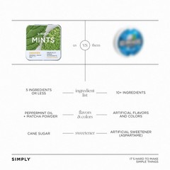 SIMPLY Mints | Caffeinated Breath Mints- Awaken 1.1 Ounce (Pack of 6)