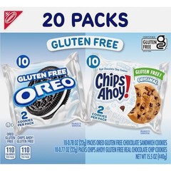 Gluten Free OREO and CHIPS AHOY Cookie Snack Packs Variety Pack 20 Pack