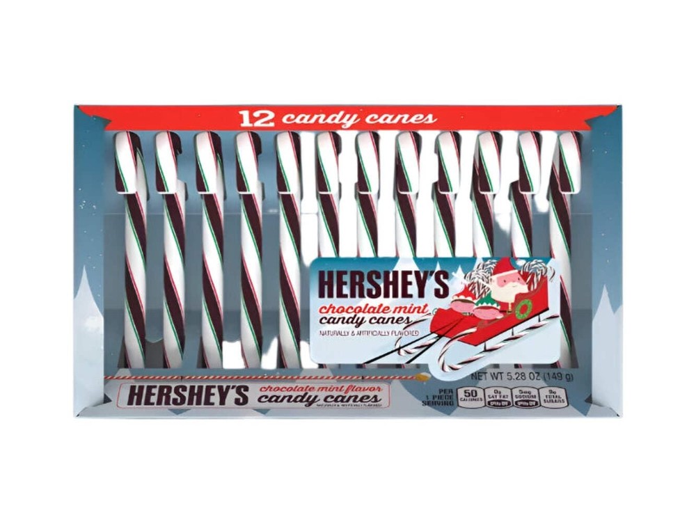 Hershey’s Candy Canes – Chocolate Mint – 12 Count 12 (Pack of 1)