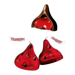 HERSHEY’S KISSES-STRAWBERRY DIP CENTER MILK CHOCOLATE CANDY-BULK VALUE LIMITED!!