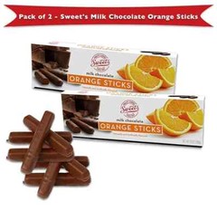 Sweets Candy Milk Chocolate Orange Sticks 2 Pack, Chocolate Orange Candy