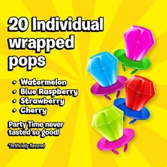 Fun-Filled Bulk Lollipop Pack: 20 Vegetarian-Friendly Assorted Fruity Treats!