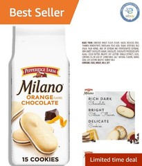 Indulge in Milano Cookies: Chocolate Orange Flavor, 7 Oz Size, 15 Crispy Cookies
