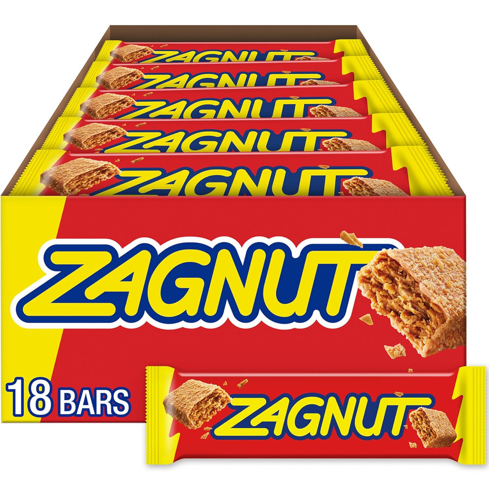 ZAGNUT Crunchy Peanut Butter with Toasted Coconut Candy Bars, 1.51 Oz (18 Count)