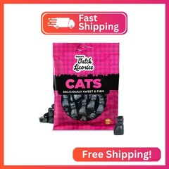 Gustaf’s Dutch Licorice Cats – 5.2oz Bag – Sweet Black Licorice Cats – Dutch Can