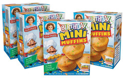 Mini Muffin Variety Pack, Birthday Cake, Blueberry, Chocolate Chip (2 Boxes Each