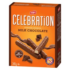 Leclerc Celebration Milk Chocolate Finger Cookies, 240g/8.5 oz