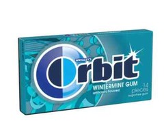 Wrigleys ORBIT Wintermint Sugar free Chewing Gum, 14 Pieces (Pack of 12)