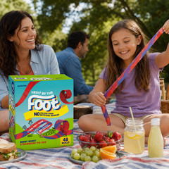 2 Pack Fruit By The Foot Fruit Flavored Snacks Variety Pack, 0.75 oz – 48 Pack