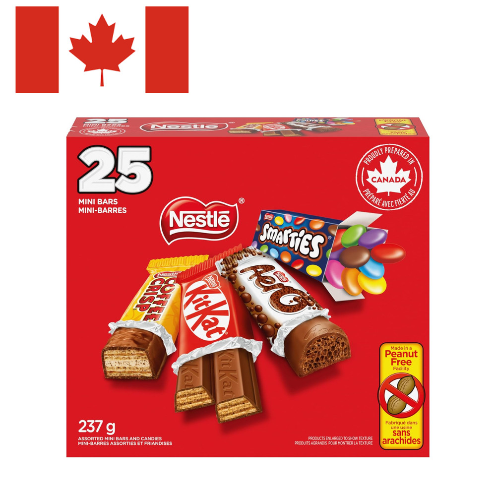 “Peanut-Free Mini Bars & Candies – KitKat, Aero, Smarties, Coffee Crisp – 237g,