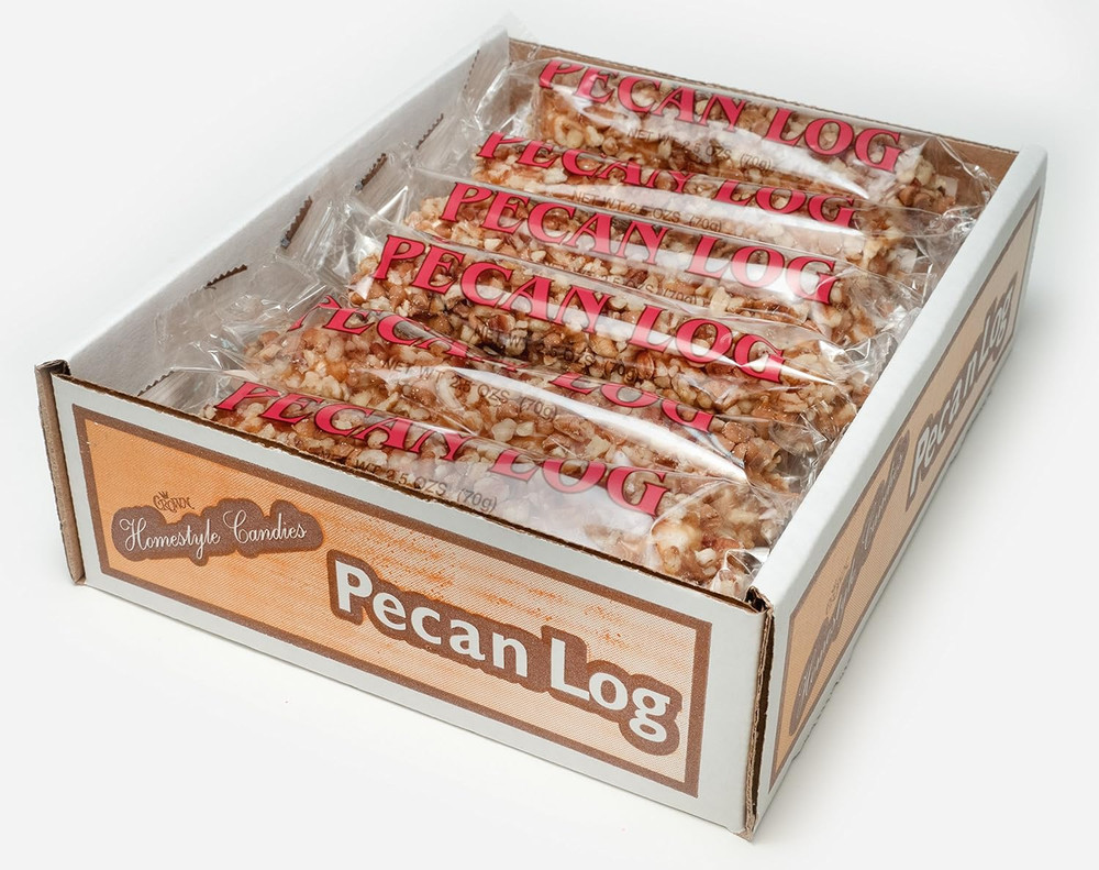 Pecan Logs – 12 Individually Wrapped 2.5Oz Pecan Logs per Box, 2.5 Ounce (Pack o
