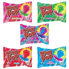 Ring Pop Candy 24 Count Party Pack 0.5 oz Each Assorted Flavors