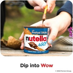 GO! Hazelnut Cocoa Spread with Pretzel Sticks – 12 Snack Cups (1.9 oz Each)