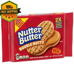 Nutter Butter Double Filled Peanut Butter Sandwich Cookies Family Size 15.27 oz