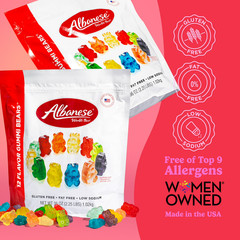Albanese World’s Best 12 Flavor Gummi Bears, Family Size Share 36 oz, Candy