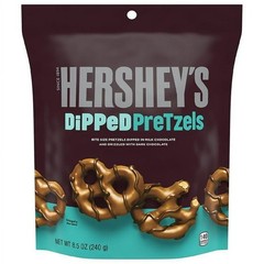 HERSHEY’S Milk and Dark Chocolate Covered Dipped Pretzels Bag 8.5 oz