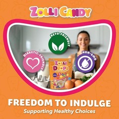 Zolli Drops Sugar Free Candy with Xylitol, Dye-Free Lollipops – Keto & Diabetic-