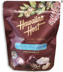 Lot of 3 – HAWAIIAN HOST – Toasted Coconut Milk Chocolate Macadamias 8 oz.