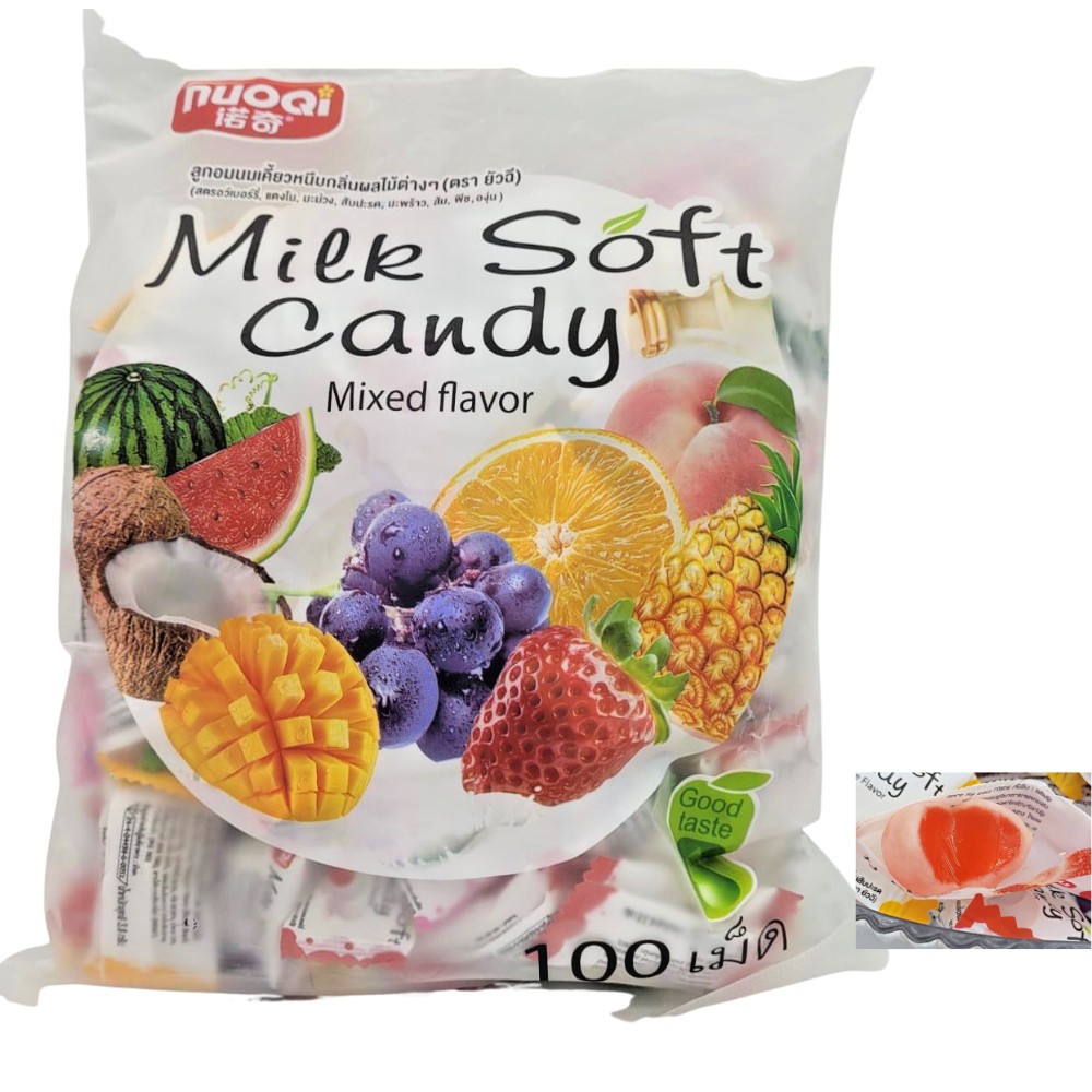 Thai Milk Soft Fruit Candy Assorted Flavors Chewy Sweets 100pcs 380g