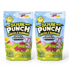 2-Pack Sour Punch Chicks & Bunnies Spring Candy Pack Sealed & Fresh! Lemon Melon