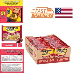 Instant Ramen Noodles Roast Beef Flavor Perfect for Quick Family Meals 3 Ounce