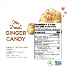 Crystallized Ginger Candy 3.5 Ounce Pack All Natural Sweet Heat Treat