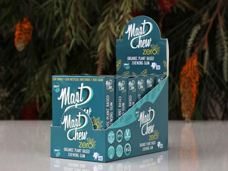 Mast Chew Organic Mastic Gum Zero POS Display – 16 x 6 pcs, Zero Calorie