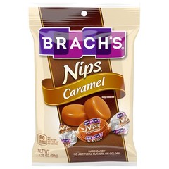 Delicious Nips Caramel Flavor Hard Candy, 3.25oz Bags – 12 Count, Enjoy Anytime!