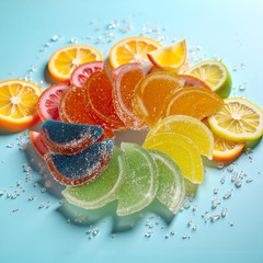 Assorted Fruit Slices | Candy Fruit Jelly | Vegan Gluten Free