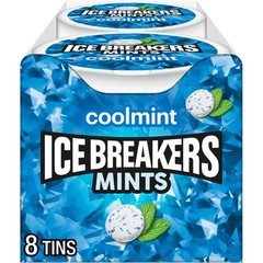 Ice Breakers Coolmint Sugar Free Mints Tins, 1.5 Oz (8 Count)