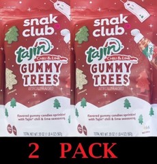 2x Snak Club Tajin Chili & Lime CHRISTMAS HOLIDAY GUMMY TREES 20 oz Bag – 2 PACK
