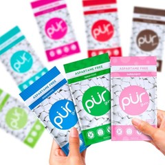 PUR Gum | Aspartame Free Chewing | 100% 55 Count (Pack of 8), Variety