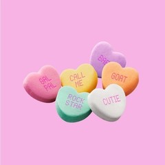 FRUITY HEART CONVERSATION CANDY FUN ASSORTED FLAVORS-BULK BAG VALUE-PICK NOW
