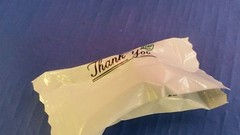 (50) “THANK YOU” CANDY BUTTERNUT MINTS WEDDINGS/HOTELS/RESTAURANT (50 MINTS)