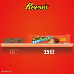 FAST BREAK Chocolate, Peanut Butter and Nougat King Size, Candy Bars, 3.5 Oz (18