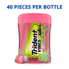 Trident Vibes SOUR PATCH KIDS Watermelon Sugar Free Gum 240 Pieces 6 Bottles